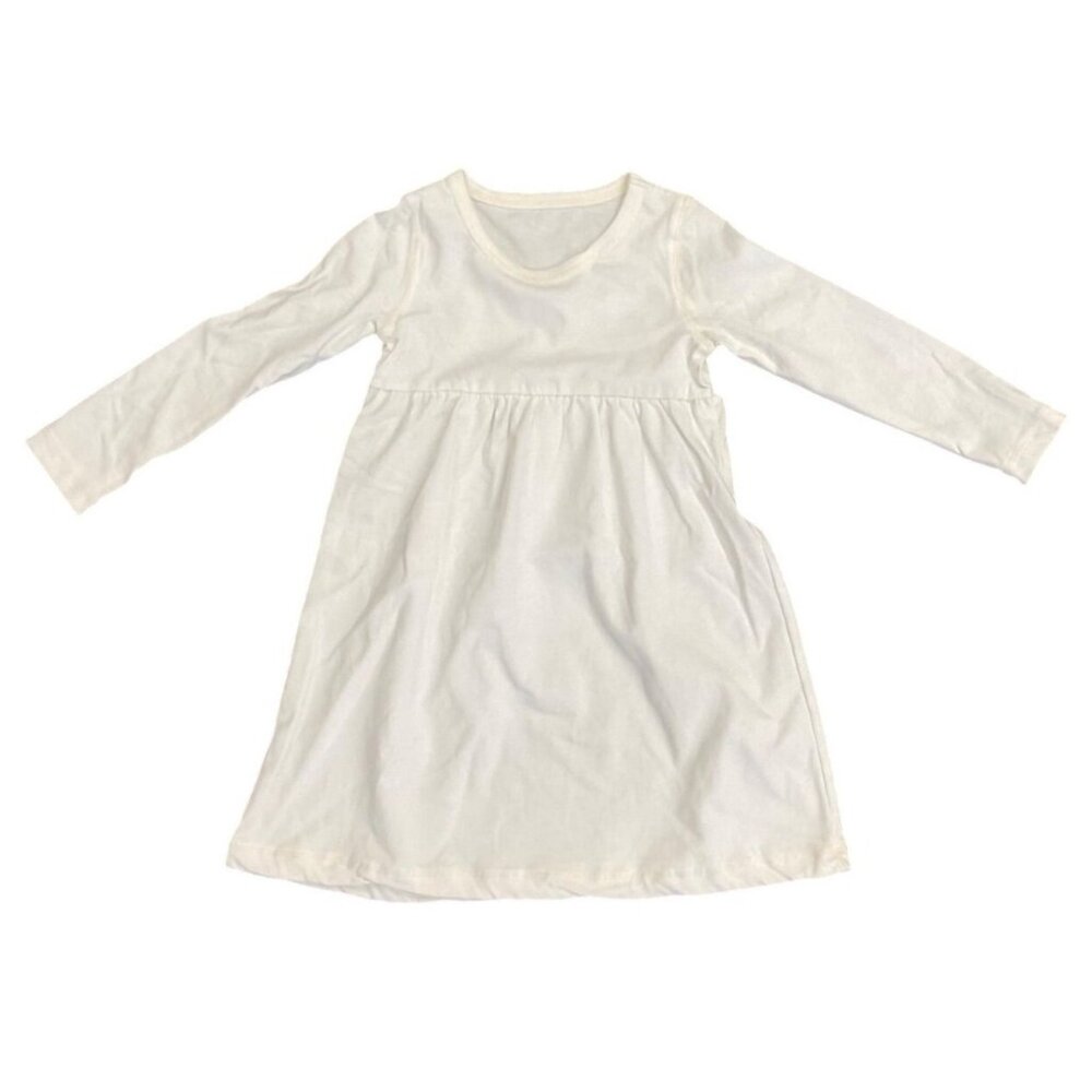 Girls Long Sleeve White Nightgown By Kidential Soft & Comfortable Size 18-24 Mon